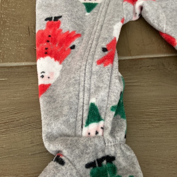 Carter's Baby 1 Piece Santa Fleece Footie Pajamas - 12 Month - Brand New - Picture 7 of 12